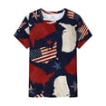 thumbnail image 7 of IROINNID Patriotic Shirts for Women Round Neck T-Shirt Casual Blouse Tops Short Sleeve Tops July 4th, 7 of 7