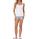 thumbnail image 2 of INSPIRAR CHIC Camiseta de Encaje para Mujeres, Top de Pijama de Algodón, Camiseta Interior Suave y Cómoda, L Blanco, 2 of 6