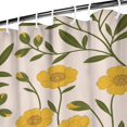 thumbnail image 4 of Boho Sunflower Shower Curtain for Bathroom, 72x84 Inches Yellow Floral Wildflower Pattern with Butterfly and Bee Accents, Quick-Dry Polyester with Hooks, Rustic Farmhouse Look, 4 of 5