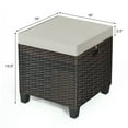 thumbnail image 2 of Gymax 4PCS Rattan Ottoman Outdoor Patio Furniture Cushioned Footstool Footrest, 2 of 10