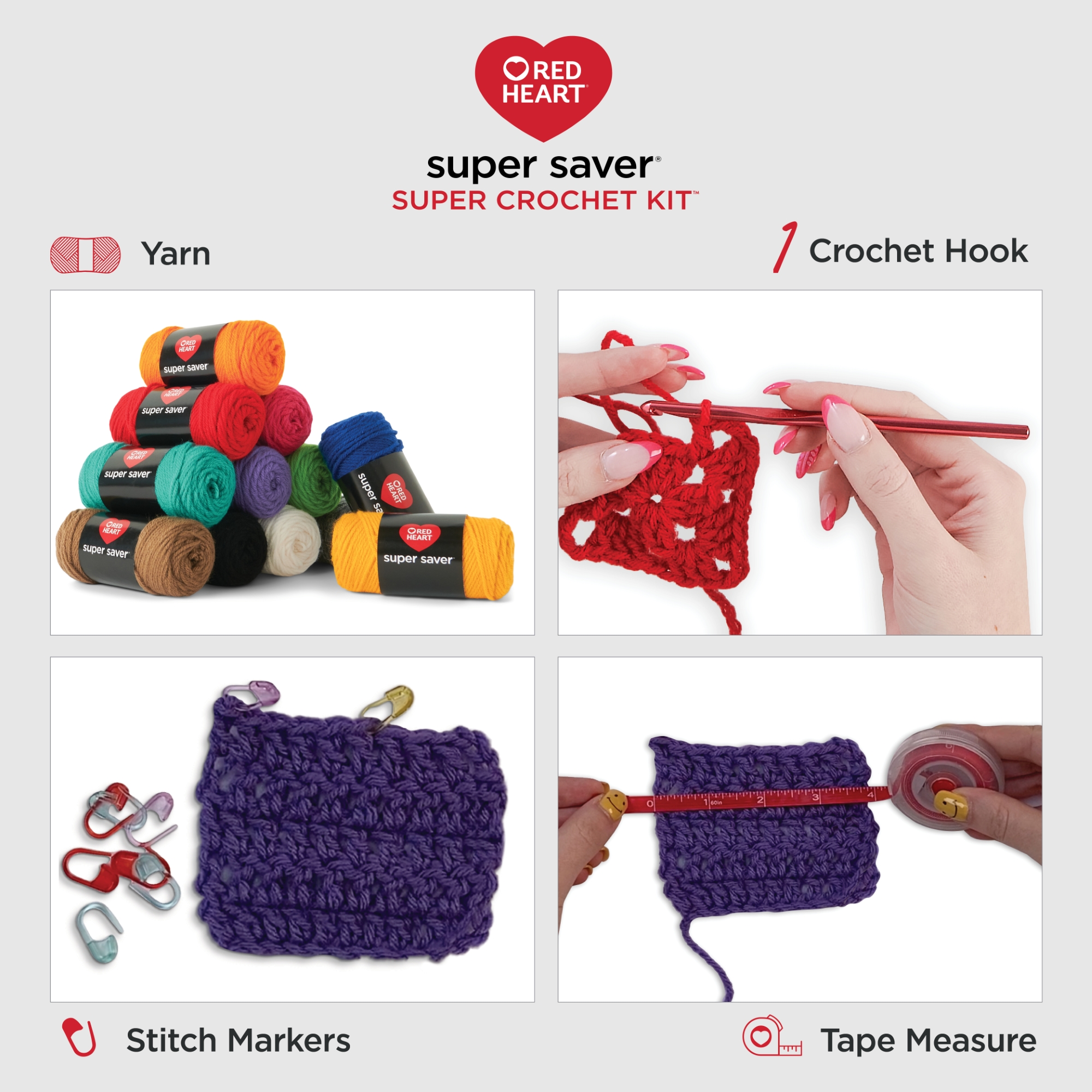 Red Heart Super Saver Super Crochet Kit photo 2