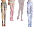 thumbnail image 3 of ZLight Polyester Colorful And Playful Womens Funky Printed Tights Burst Of Fun In Wardrobe Jumpsuit Patterned Tights Sweet 1, 3 of 6