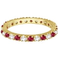 thumbnail image 2 of Diamond and Ruby Eternity Band Stackable Ring 14K Yellow Gold (0.51ct), 2 of 3