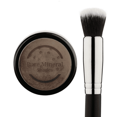 Root Concealer Touch Up Powder | All-Natural Crushed Minerals With Brush | Fast and Easy Total Gray Hair Cover up For Black | Brown | Auburn and Blonde Hair .30 ounce (Medium Brown)