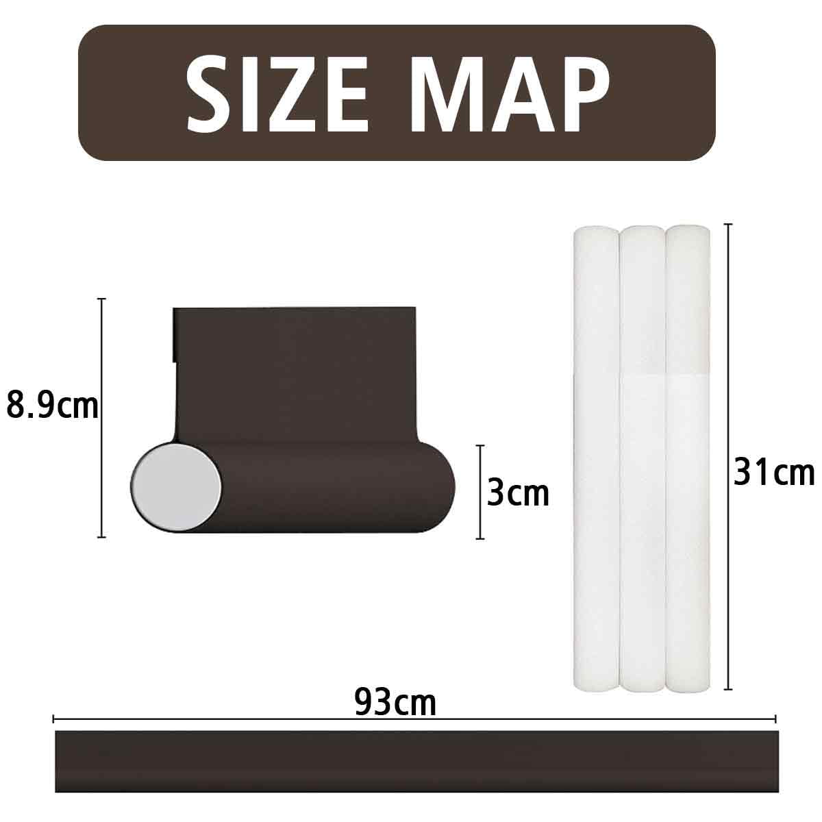 2pcs Draft Stopper - Adjustable Weather Stripping Reduce Cold Air, Dust, Odor, Soundproof Door Blocker