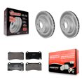 thumbnail image 1 of Transit Auto Front Coated Disc Brake Rotors and Semi-Metallic Pads Kit for Car 2017-2022 Tesla 3 with Gray Painted Calipers KGF-103018, 1 of 11