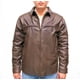 thumbnail image 1 of Chamarra de piel café elegante con cuello de solapa y dos bolsas en pecho para hombre Castelli Leather Authentic Banana Bomber elegante con bolsas ocultas en pecho, 1 of 4