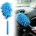 thumbnail image 1 of Microfiber Extendable Hand Duster - Washable Telescopic Pole Car Cleaning Brush, Retractable for High Shelves, Ceiling (Blue, 1 Pack), 1 of 5