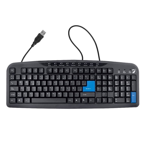 Teclado multimedia Green Leaf Alámbrico