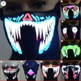 thumbnail image 1 of Halloween Light Up Dance Cosplay Party Masks LED Luminous Flashing Face Mask, 1 of 5