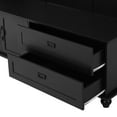 thumbnail image 5 of Modern Style Hall Tree with Storage Cabinet 2 Large Drawers Widen Mudroom Bench with 5 Coat Hooks for Entryway Living Room, 5 of 10