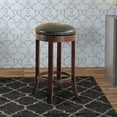 thumbnail image 4 of Aboushi Swivel Bar Stools with Upholstered Seat Brown (Set of 2), 4 of 6