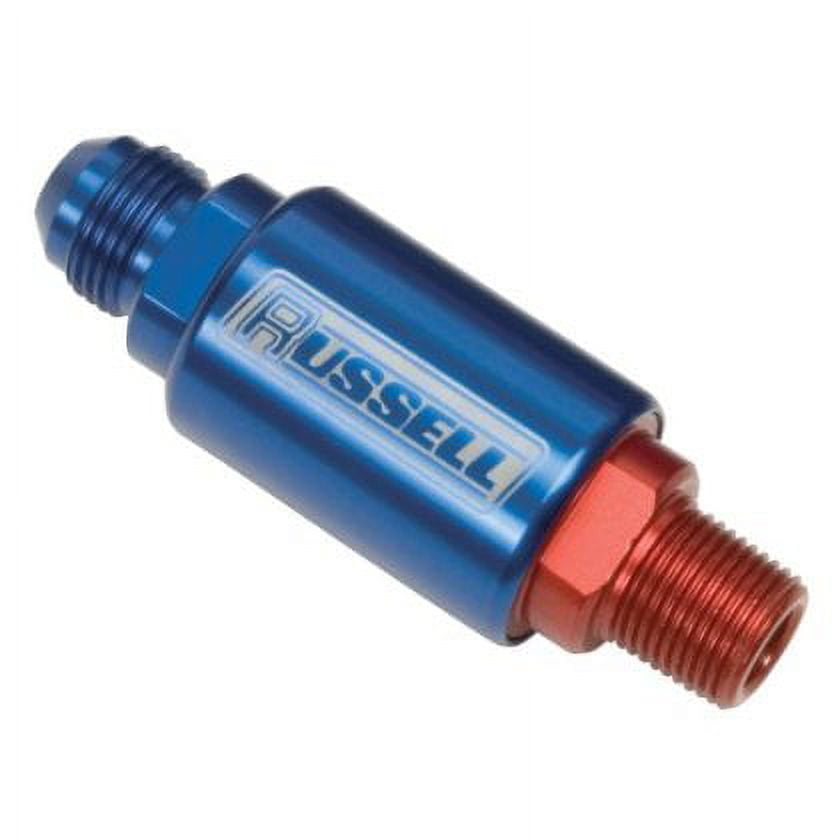 Russell Performance Red/Blue (3-1/4in Length 1-1/4in dia. -8 x 3/8in male NPT inlet/outlet)