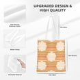 thumbnail image 4 of YFYANG Reusable Cotton Canvas Tote Shopping Bag, Floral Line Texture Washable Portable Grocery Bag for Daily Travel, 4 of 8