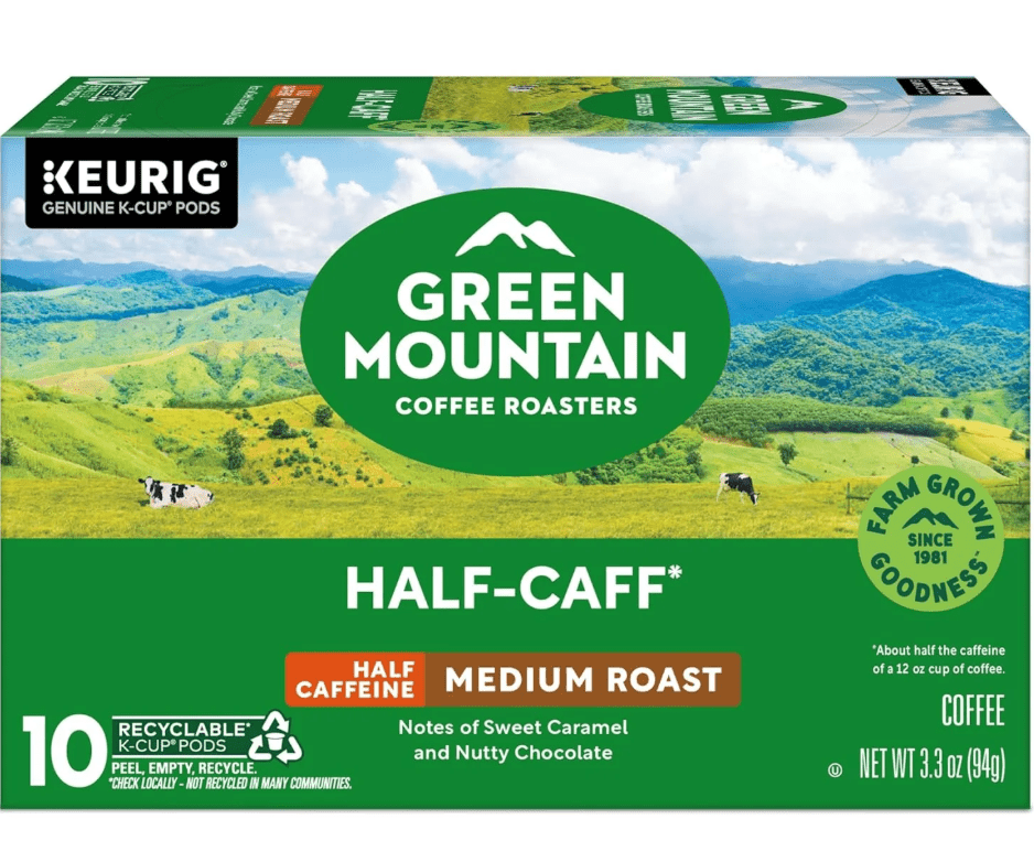 Green Mountain Coffee Roasters Half Caff, 10 Ct, Pack of 10