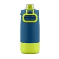 thumbnail image 3 of Ello Kids Colby Botella de agua aislada de acero inoxidable de 12 onzas con popote y posavasos de silicona integrados, asa de transporte y tapa de bloqueo a prueba de fugas para mochila escolar,, 3 of 13