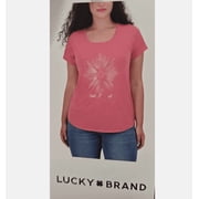 Lucky Brand Women's Short Sleeve Graphic Tee, Rose, Small