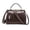 Coffee-big, variant on Full Grain Leather Doctor Bag for Women Vintage Handbag Small Top Handle Bag with Key Lock Metal Clasp Frame Opening (Coffee)