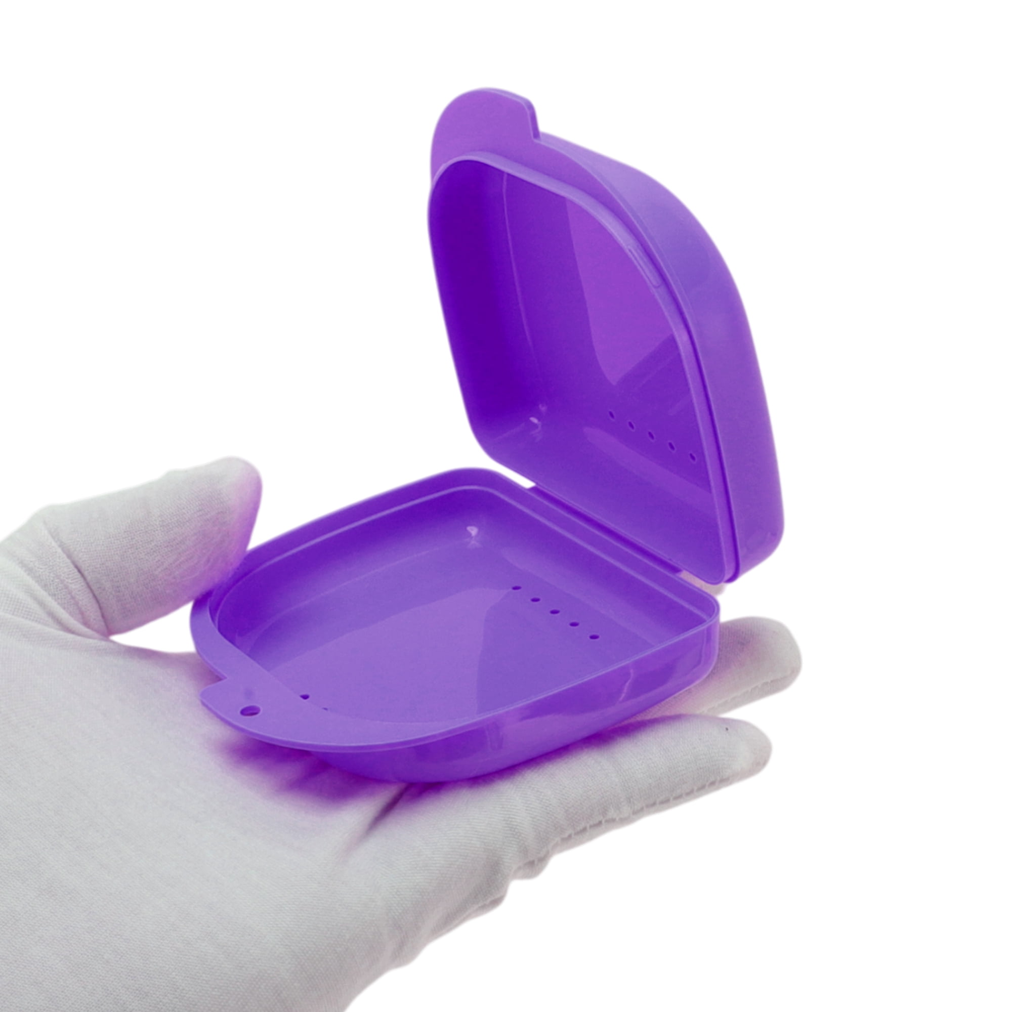 Unique Bargains Compact Braces Box with Vent Holes 1 Pc Purple