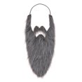 thumbnail image 4 of Maquillaje de disfraz de barba falsa Barba de Papá Noel para Navidad para presentaciones en el escenario Gris 44cm, 4 of 8
