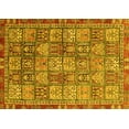 thumbnail image 1 of Ahgly Company Indoor Rectangle Abstract Yellow Modern Area Rugs, 2' x 5', 1 of 4