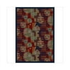 Joy Carpets 1584B-01 Keeping Score Red 3 ft.10 in. x 5 ft.4 in. WearOn Nylon Machine Tufted- Cut Pile Sports Rug