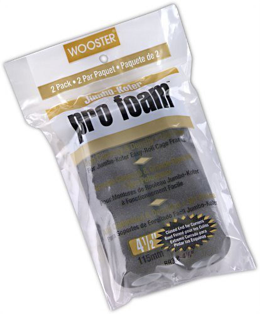 Wooster 4.5" Jumbo-Koter Pro Foam Closed-End 3 Sets Of 2-Pack Roller Cover # RR308-4.5-3PK