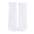 thumbnail image 2 of dianhelloya 1 Pair Women Sock Middle Tube Two Toes Solid Color Soft High Elasticity Anti-slip Ankle Protection Sweat Absosrption Fall Winter Socks White, 2 of 8
