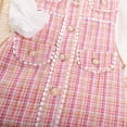 thumbnail image 6 of LYMAYTER Toddler Baby Girls Long Sleeve Dress Bow Collar Elegant Sweet Princess Daily Party Casual Outfit, 6 of 7
