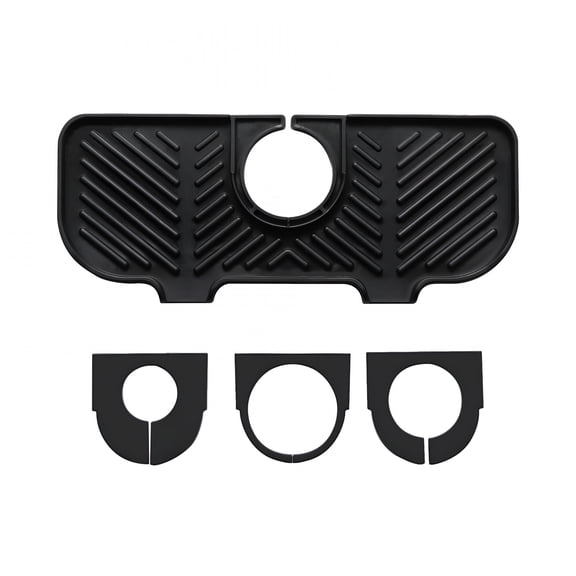 ACDANC 2026 New Kitchen Sink Splash Guard,Silicone Faucet Handle Drip Catcher Tray,Dish Soap Sponge Holder Mat Behind Faucet,Kitchen Gadgets Sink Accessories Sink Caddy Organizer for Kitchen