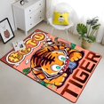 thumbnail image 1 of Doce animales del zodiaco chino pintura alfombra sala de estar área grande negro suave Boho decoración del hogar5100x150cm (39x59 pulgadas)100x150cm (39x59 pulgadas) zhangyuxiang unisex, 1 of 2