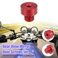 thumbnail image 2 of Motoforti RH Rear View Mirror Hole Screws for YAMAHA 10mm M10 x 1.25 Aluminum Alloy Red 2 Pcs, 2 of 6