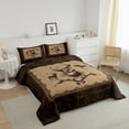 thumbnail image 3 of Erosebridal Farmhouse Deer Comforter Sets Southwestern Bedding Set Full Size Rustic Hunting Animal Quilt Moose Deer Down Comforter with 2 Pillow Sham Bedroom Decor, 3 of 6