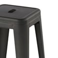 thumbnail image 4 of 29 Inch Square Bar Stool,Industrial Gun Colour Metal Chair for Bar Kitchen Bistro Cafe, 4 of 5