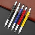 thumbnail image 4 of Multi-Function Tool Pen Level Scale Touch Screen 6In1 Metal Ballpoint Pen Versatile Carpenters Engineers Pen, 4 of 6