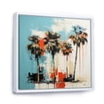 thumbnail image 2 of Designart "Harmony of Blue and Black Florida Palm Trees" Landscapes Framed Wall Art - Blue Florida Entryway Framed Wall Art Print, 2 of 6