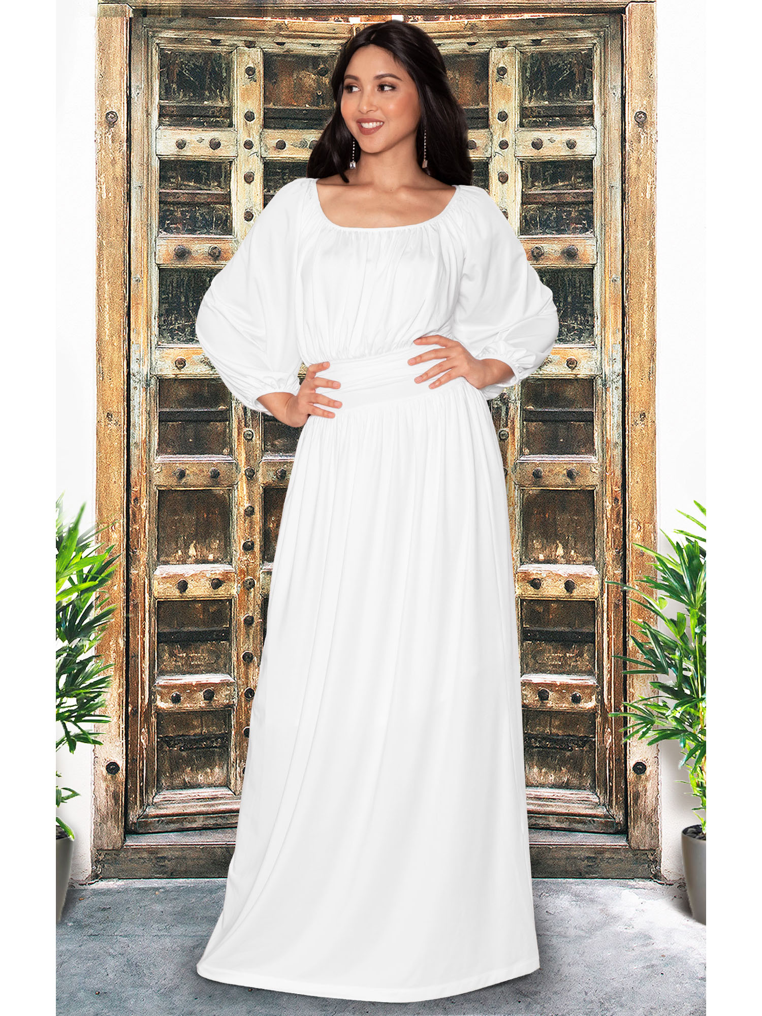 Empire Waist Peasant Dress