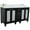 Blue, variant on MCM 61" Double Round Sink Vanity with White Quartz Stone in Walnut