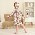 thumbnail image 4 of FORMRS Niños Bathrobe Unisex Hooded Robe Soft Plush Pajamas Sleepwear, Size 2-3T, Cute Chocolate Cakes, 4 of 7