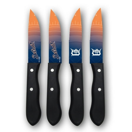 Woodrow Detroit Tigers 4-Piece Stainless Steel Steak Knife Set
