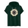 thumbnail image 1 of Blusa con capucha de manga corta para hombre, informal, con estampado, a la moda, con capucha, camiseta deportiva de manga corta, blusa de poliéster para hombre, 1 of 5