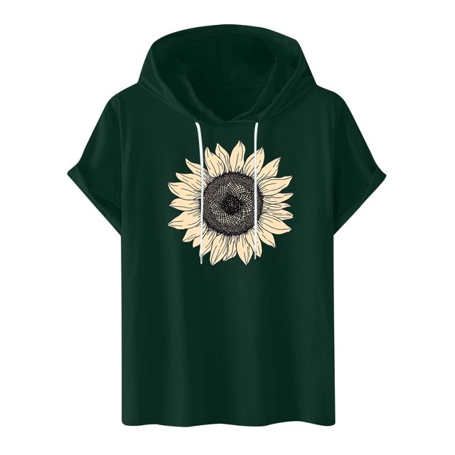 Blusa con capucha de manga corta para hombre, informal, con estampado, a la moda, con capucha, camiseta deportiva de manga corta, blusa de poliéster para hombre