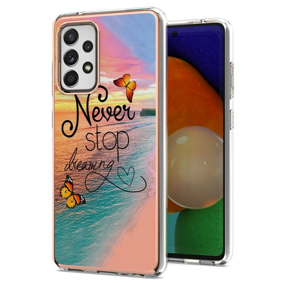 TOPSHE Case for Samsung Galaxy A32 5G, Slim Lightweight Shockproof Soft TPU Bumper Back Phone Case Protective Cover for Samsung Galaxy A32 5G 2021 Version, Never Stop