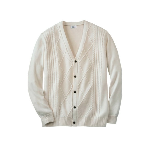 KingSize Men's Big & Tall Shoreman’S Cardigan Cable Knit Sweater