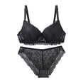thumbnail image 1 of HongQid Womens Wired Bras Matching Bra And Panty Set Comfortable Push Up Bra Underwire Bra Full Support Lift Bralette Everyday Seamless Bras, 1 of 5