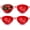 Red, variant on PETGLE 4 Pack Mini Colander for Kitchen Plastic Berry Strainer with Double Handles 7.5 x 6 x 3 Inch Small Colander Strainer for Fruits Vegetables Food (Green,Red,Blue,Lemon Yellow)