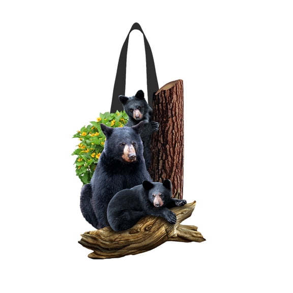 Briarwood Lane Summer Door Hanger 16x13 Black Bear Family For Summer Door Hanger