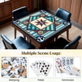 thumbnail image 6 of Mahjong Mat 31.5" x 31.5" Nautical Compass Anchor Blue Red Stripes Non-Slip Noise Reduction Mahjong Tiles Table Cover for Dominoes Poker Card Board and Tile Games, 6 of 6