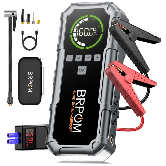 Jump Starter con compresor de aire BRPOM 8000A 12V 160PSI