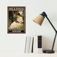 thumbnail image 3 of HELLOYOUNG Reading Books Funny Quotes Vintage Metal Tin Sign - "Reading Because Murder Is Wrong" - Wall Art for Home Reading Room Library, 3 of 6